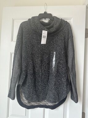 Tommy Hilfiger Heathered Charcoal Cowl Neck Sweater